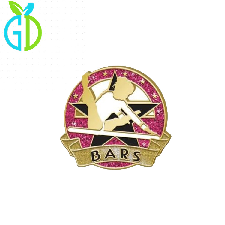 Wholesale Sport Gymnastics Levels Enamel Lapel Pin Badge Brooch