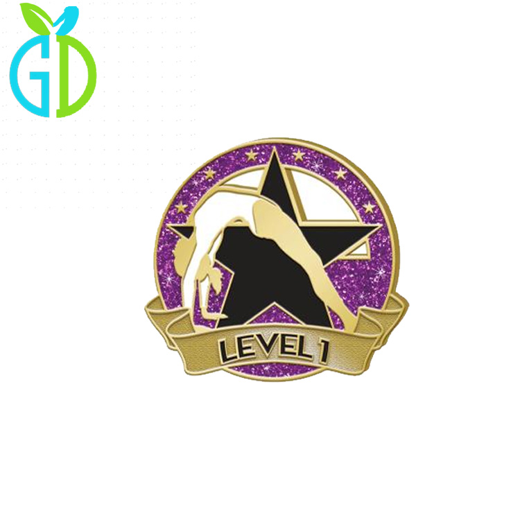 Wholesale Sport Gymnastics Levels Enamel Lapel Pin Badge Brooch
