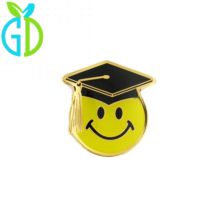 Smile Face Stunning Students Graduation Graduate Enamel Lapel Pins Badge Brooch