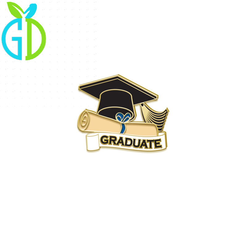 Smile Face Stunning Students Graduation Graduate Enamel Lapel Pins Badge Brooch