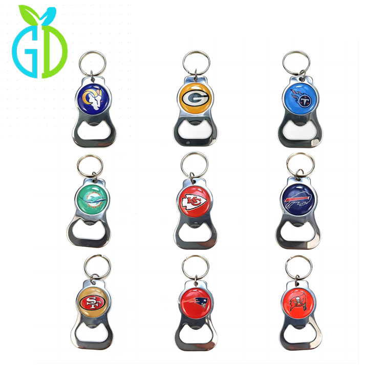 Custom Logo 32 Team NFL Football Bottle Opener Keychains