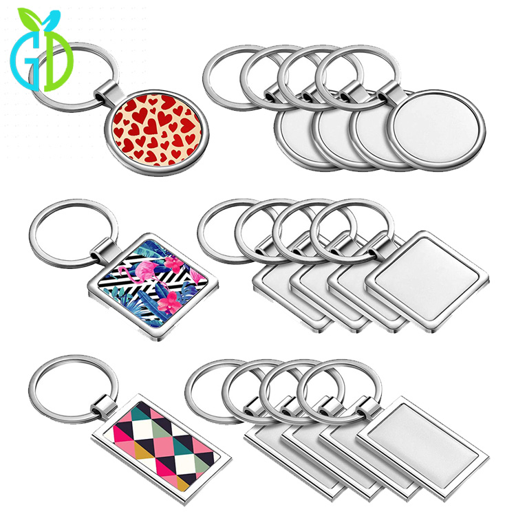 Custom Dog Tag Key Ring Blank Metal Sublimation Keychain Llavero