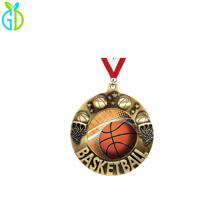 Factory Glitter Custom Logo Basketball Team Medal Medalla Medallion Awards