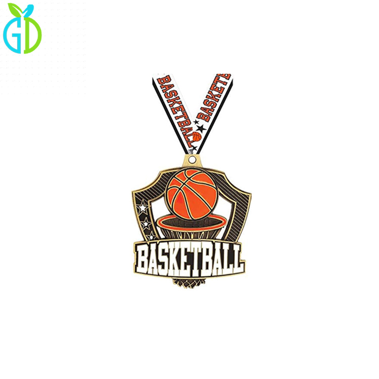 Factory Glitter Custom Logo Basketball Team Medal Medalla Medallion Awards