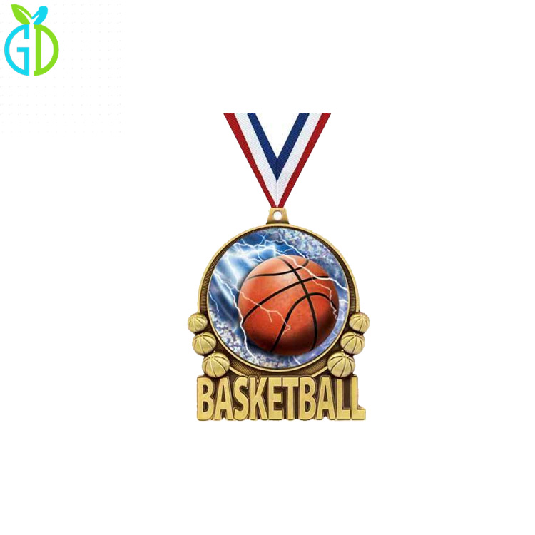 Factory Glitter Custom Logo Basketball Team Medal Medalla Medallion Awards