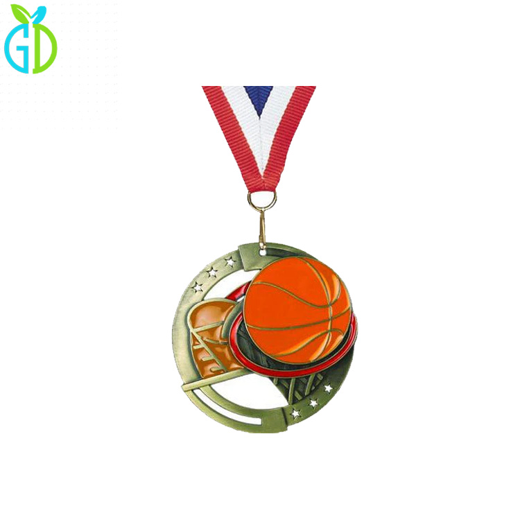 Factory Glitter Custom Logo Basketball Team Medal Medalla Medallion Awards
