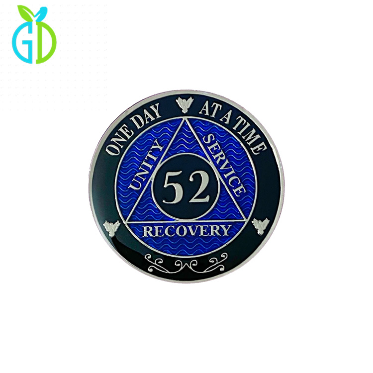 Manufacturer Quality Anniversary Years Month Recovery Custom AA Recovery Coin Challenge Coins