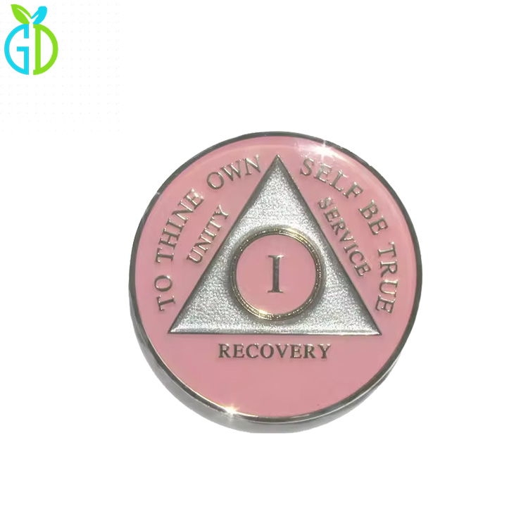 Manufacturer Quality Anniversary Years Month Recovery Custom AA Recovery Coin Challenge Coins