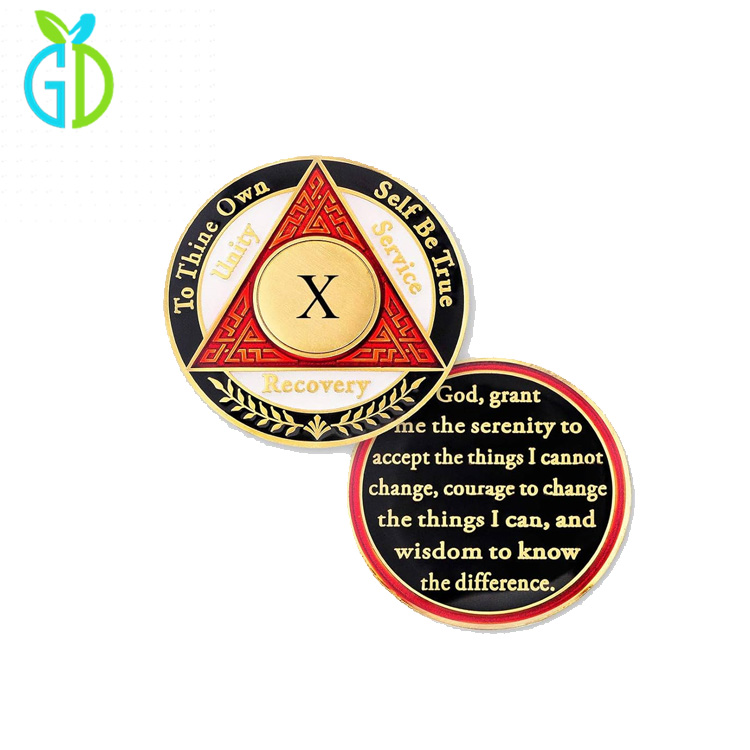 Manufacturer Quality Anniversary Years Month Recovery Custom AA Recovery Coin Challenge Coins