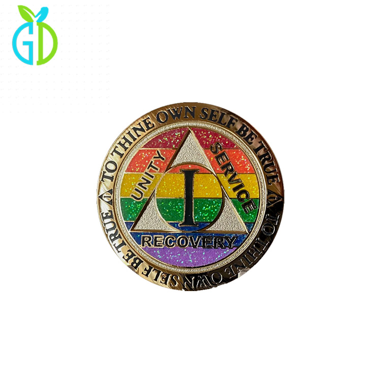 Manufacturer Quality Anniversary Years Month Recovery Custom AA Recovery Coin Challenge Coins