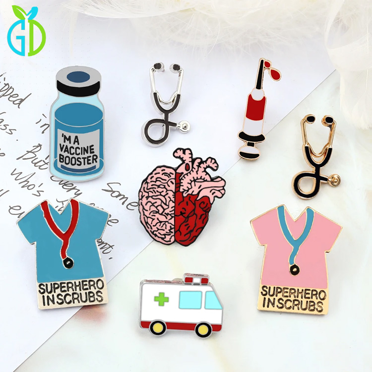 Best Selling Products Custom Metal Zinc Alloy Medical Nurse Lapel Pins