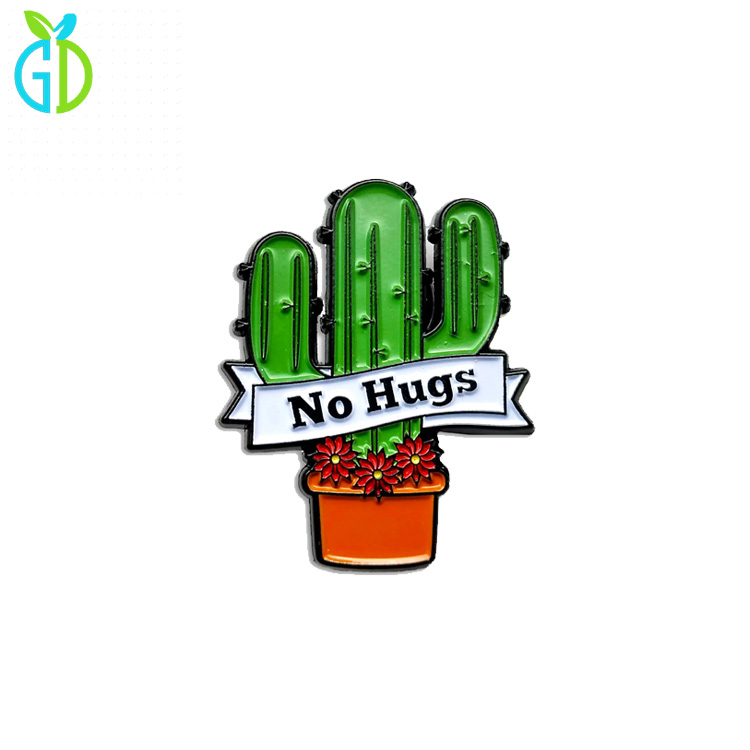 Hot Sell Plant Feed Me Customized Soft Hard Enamel Cactus Monstera Badge Pins