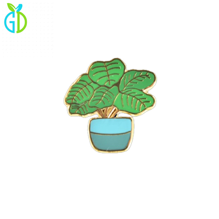 Hot Sell Plant Feed Me Customized Soft Hard Enamel Cactus Monstera Badge Pins