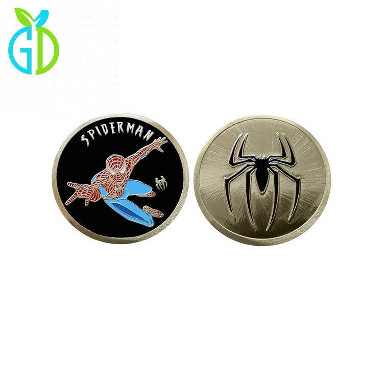 Zinc Alloy Metal Animal US Police Dogs Wolf Custom Logo Challenge Coin with Epoxy